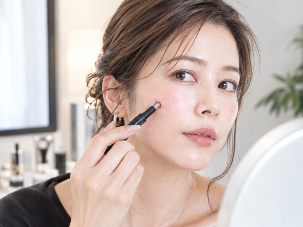フェイスポインターをする女性